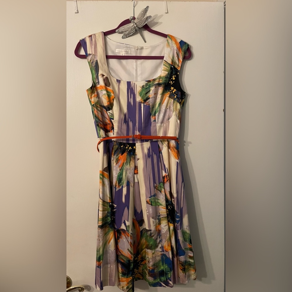 London Times Fit & Flare Beautiful Floral Dress Sz 8